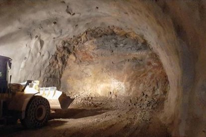 Imatge d'arxiu de les obres del túnel del coll de Lilla de l'A-27, des de la boca nord.