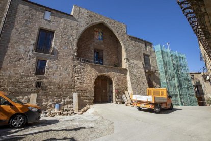 Las obras en el castillo de Les Pallargues.