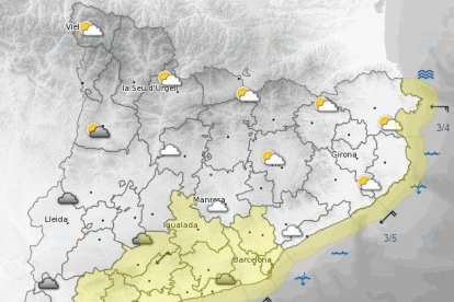 La previsión para el viernes.