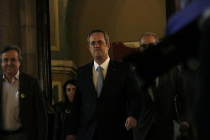 Joaquim Forn, en la seva arribada al Parlament