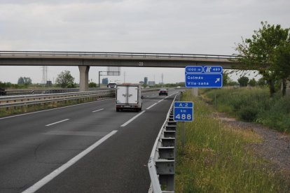 Imatge presa ahir al lloc de l’accident.