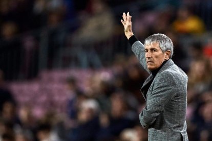 L'entrenador del FC Barcelona, Quique Setién.