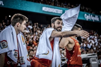 Oriola, durante el partido del sábado ante la República Checa.