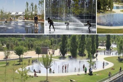 Imatge virtual de les làmines d'aigua a les antigues piscines