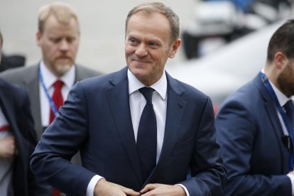 El reelegit president del Consell Europeu, Donald Tusk, ahir a Brussel·les.