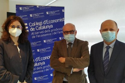 Sílvia Castro, Eduardo Enrech i Joan Turmo, poc abans de començar la jornada.