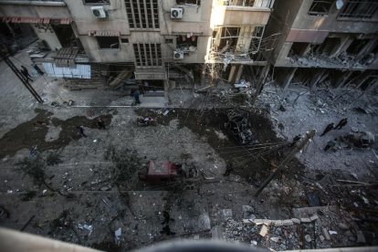 Imagen de la destrucción de un ataque en la ciudad de Douma.