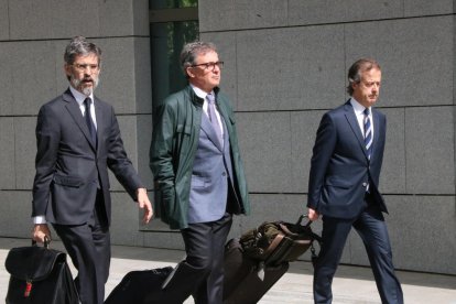 Jordi Pujol Ferrusola, al centre, va entrar a la presó hores després de declarar dimarts.