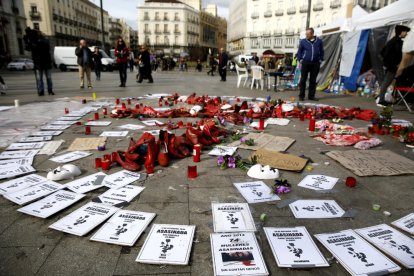 Foto d’arxiu d’una protesta contra la violència de gènere.