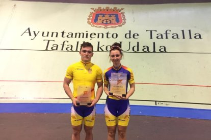 Los medallistas leridanos Alfred Bonastre y Maria Banlles.