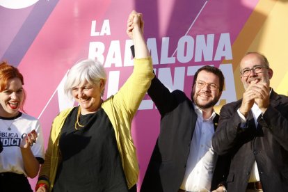 Aragonès, candidato de ERC a president, y Sabater, líder de la CUP en el Parlament, en una foto de 2019.