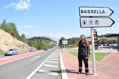 Ricard Jou mostra el tram en què la sinistralitat és una de les més elevades de la xarxa viària.