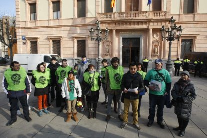 Imatge d’arxiu d’una mobilització de la Plataforma d’Afectats per la Hipoteca (PAH) de Lleida.