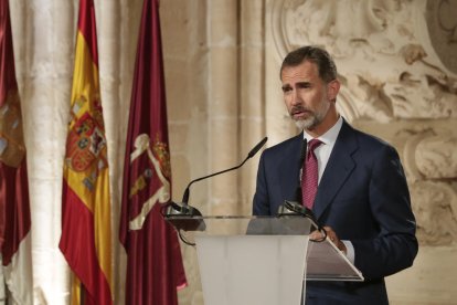 El rei Felip VI, a Conca, als Premis Nacionals de Cultura.