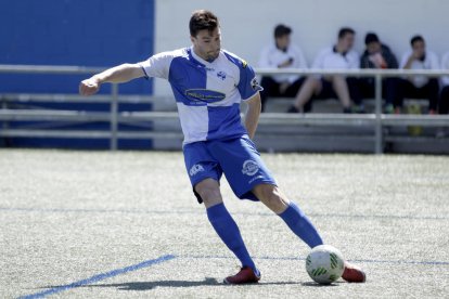 Eneko Satrústegui, en un partido de la pasada temporada con el Ebro.