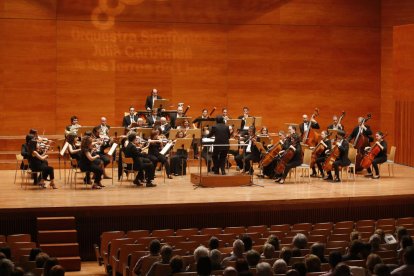 Un moment del concert que va tenir lloc ahir a la tarda a l’Auditori Enric Granados.