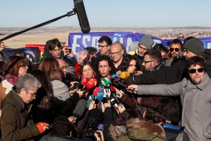 L'acte d'ERC aquest dimarts davant de la presó d'Estremera.