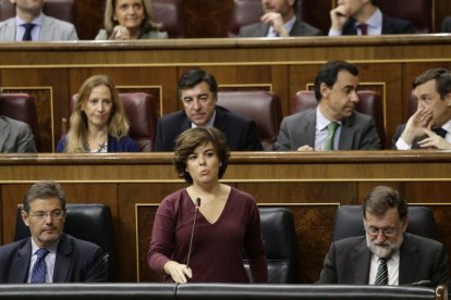 Un moment de la sessió al Congrés dels Diputats aquest dimecres.