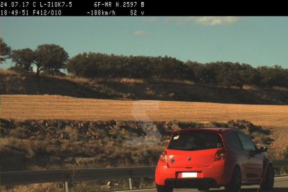Caçat a Tàrrega a 188 km/h en un tram de 90