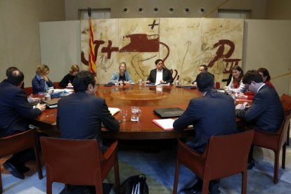 La reunió de l'Executiu català aquest dimarts.