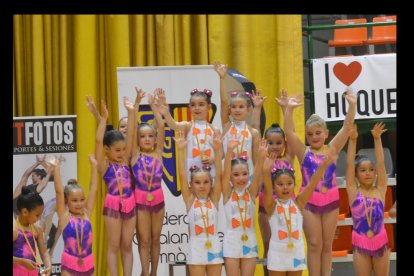 Las gimnastas prebenjamines del Patricia, campeonas de Catalunya