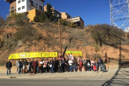 Alguns dels manifestants ahir a Tremp.