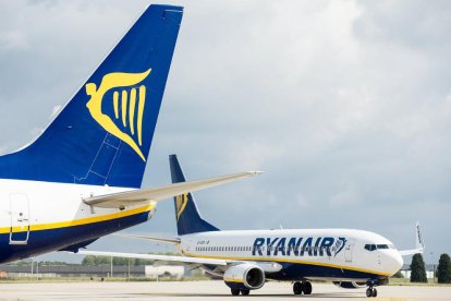 Imatge d’arxiu d’avions de la companyia Ryanair.