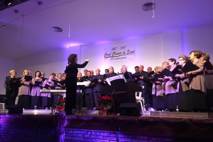 La Coral Clamor de Soses, en el concierto el pasado domingo.