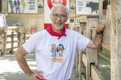 Javier Solano, en los Sanfermines.