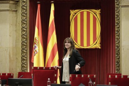 Borràs, que ahir va rebre el suport del partit a la Cambra.