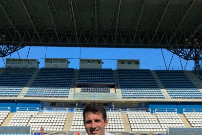 El tècnic del Lleida Esportiu, Pere Martí, al Camp d’Esports.