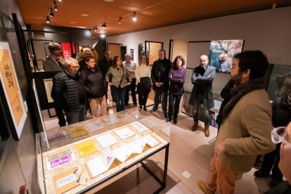 Un moment de la presentació de l’exposició al Museu de Cervera divendres passat.