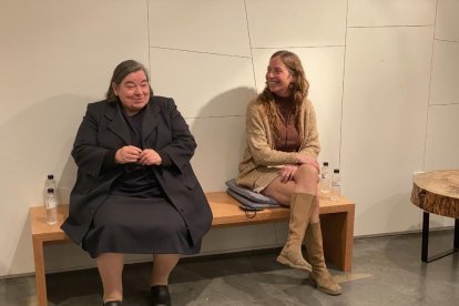 Maria Carme Junyent y Laia Cutillas, el miércoles en Les Borges.