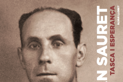 Imatge de Joan Sauret, a la portada del llibre biogràfic.