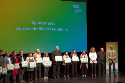 L’entrega de premis de l’AOC, ahir a Llinars del Vallès.