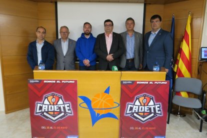 Un moment de la presentació ahir a la delegació a Lleida de l’FCBQ, del campionat d’Espanya.