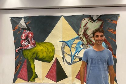 El joven artista expone en el local de la Cofraria Nova de El Pont.
