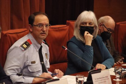 El comissari en cap Josep Maria Estela ahir al Parlament.