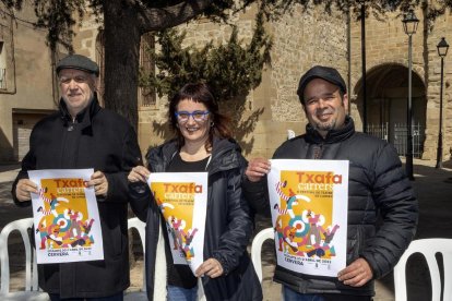 Presentació del Txafacarrers, ahir a la plaça del Fossar.