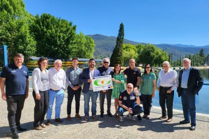 Miembros de la delegación catalana, en junio cuando presentaron la candidatura a ACES Europe. 