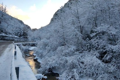 Imatge d'un paisatge nevat a Malpàs (Alta Ribagorça), feta per Neus Burgués.