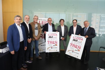 L'acte de presentació de la fira Lleida Expo Tren.