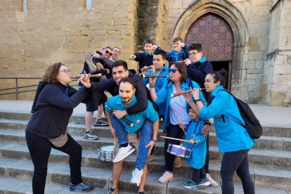 La música de les gralles anuncia el dia de Sant Anastasi a Lleida