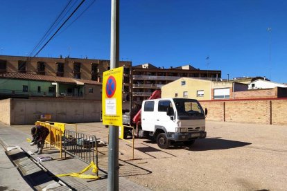 El nou aparcament al carrer Sant Antoni.