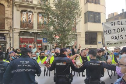 Imagen de archivo de una protesta de transportistas.