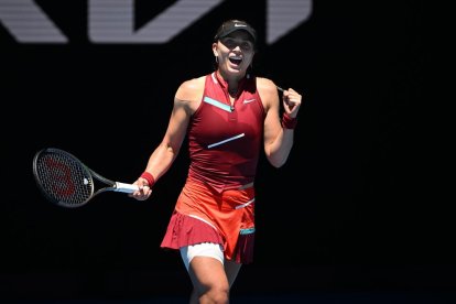 Paula Badosa celebra la classificació per a la tercera ronda.