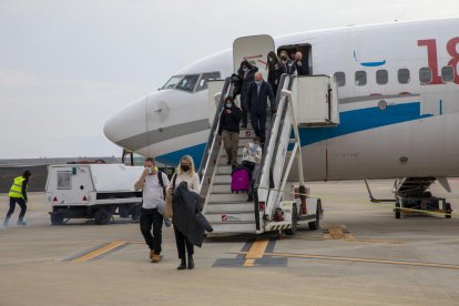 El primer vol de la temporada de la companyia Quality Travel diumenge passat a Alguaire.