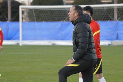 Muñoz, ayer en Tokio durante su primer entrenamiento con China.