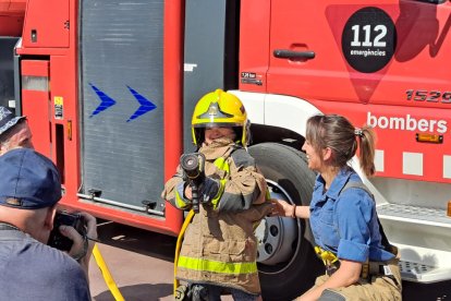 El petit TJ, de set anys, va ser el protagonista divendres a la sessió fotogràfica a Lleida.