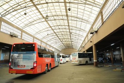 La estación de autobuses de Lleida este miércoles.